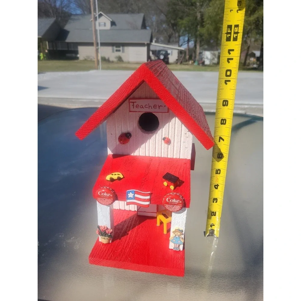Teacher Theme Custom Made Brand New Bird House Amazing Detail & Color 11' by 11'
